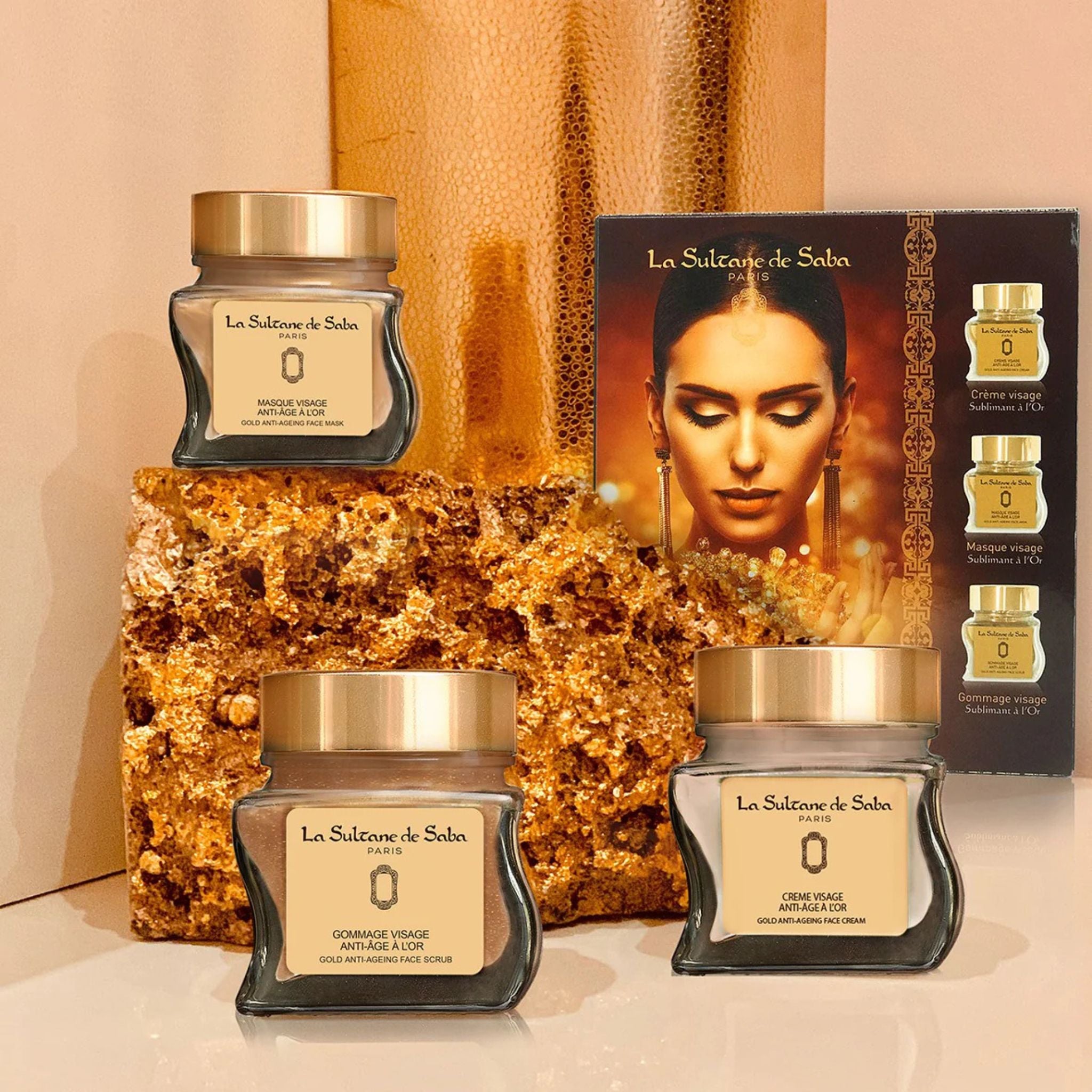 Face Gift Set Gold Cedarwood Patchouli La Sultane de Saba 